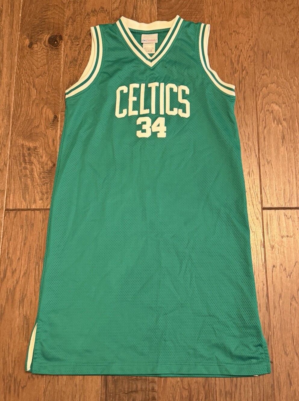 Y2K Boston Celtics Jersey Dress Women’s LARGE Adidas #34 Pierce Vintage 2000’s
